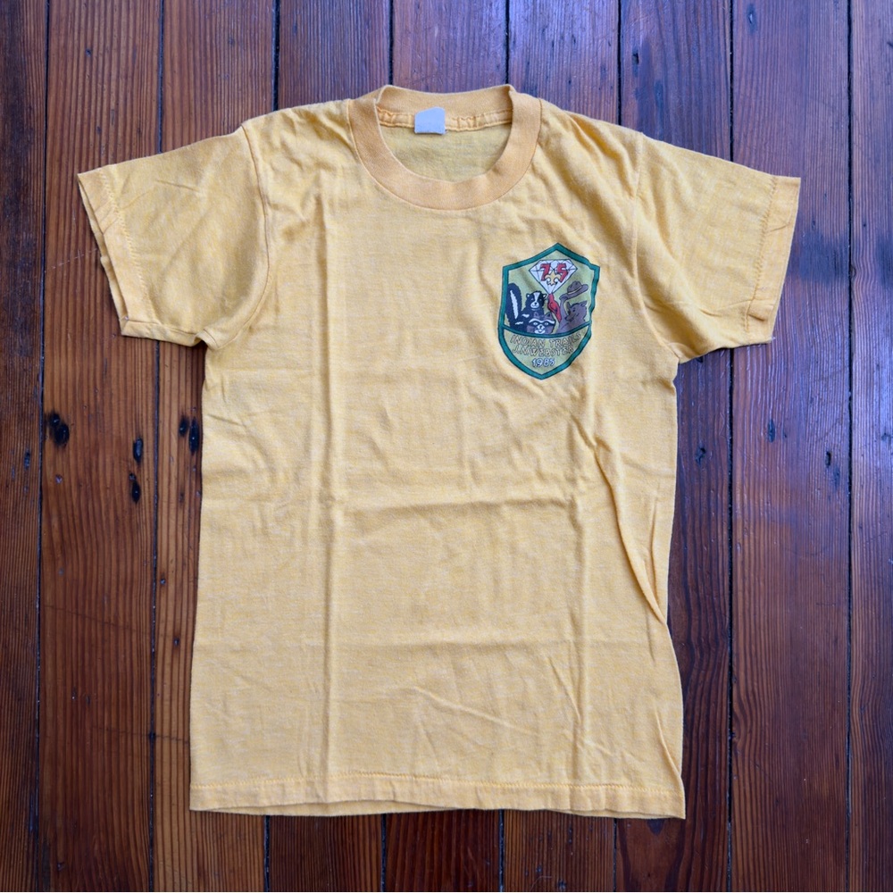 Vintage 1985 Boy Scouts 75th year Indian Trails J.N. Webster tshirt